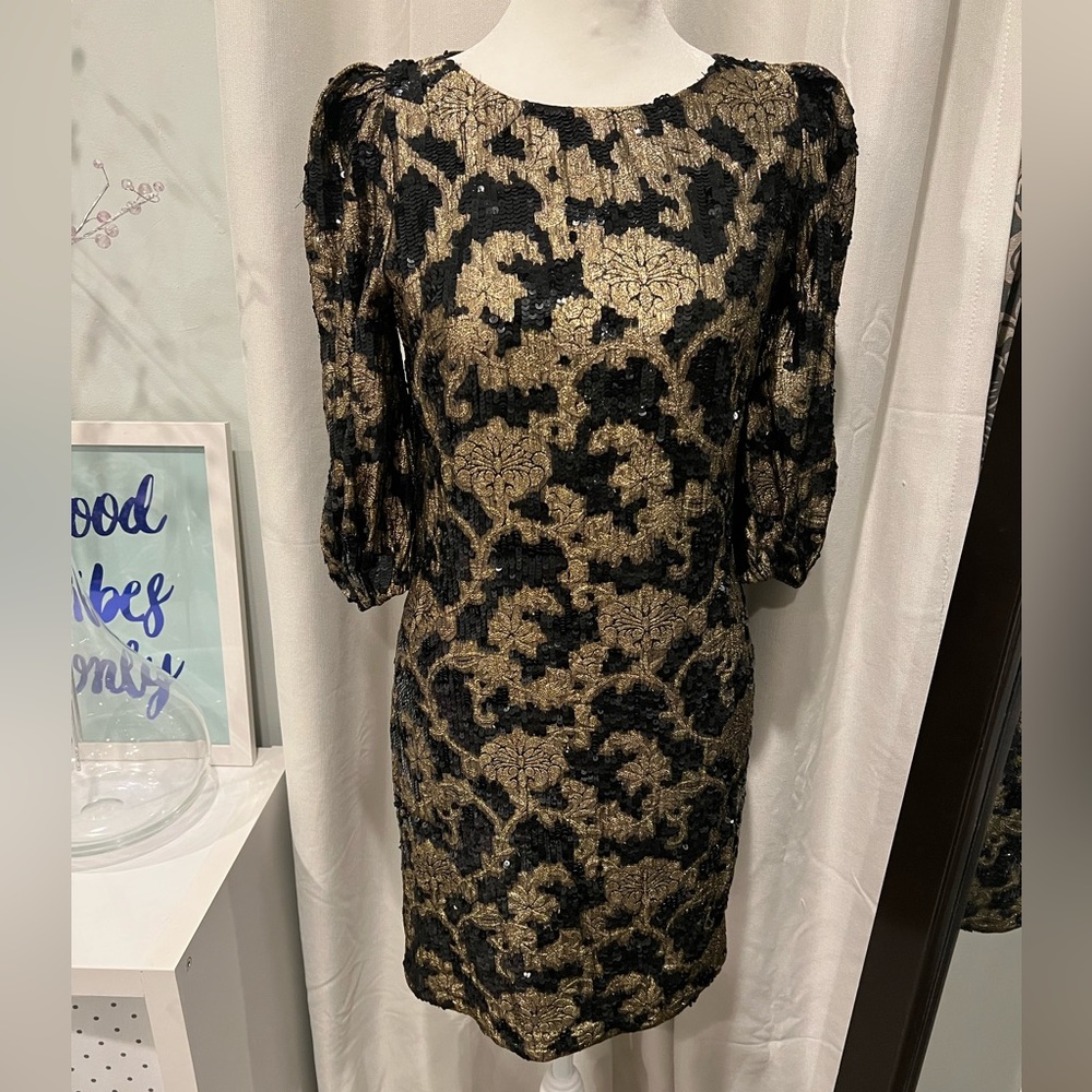 🎉🥳NWT French Connection Jaquard Sequence Mini Dress